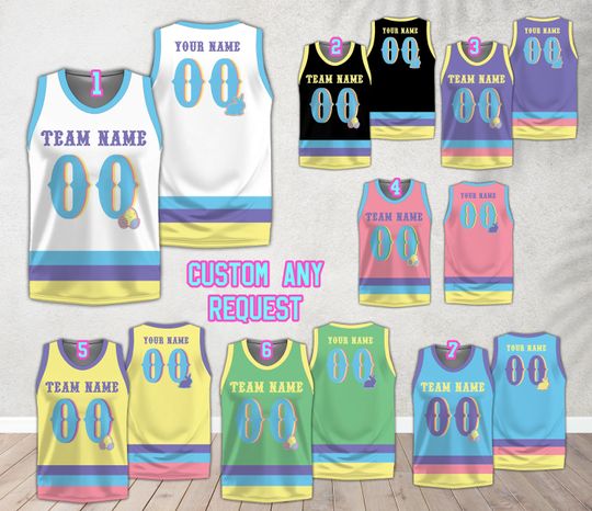 Discover Personalized Name Number Happy Easter Basketball Jersey