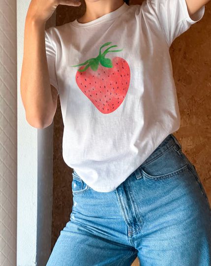 Discover Strawberry Baby Tee, Strawberry Graphic Baby Tee Shirt