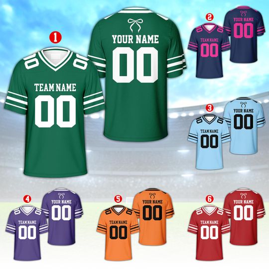 Discover Personalized Coquette Football Jersey, Custom Name Number Football Jersey