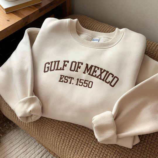 Discover Embroidered Gulf of Mexico Sweatshirt Shirt Gulf Coast Shirt Texas Sweatshirt