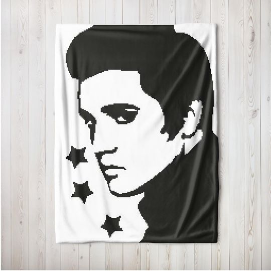 Discover Elvis Presley Graph Afghan Crochet Pattern  Elvis Blanket Graphgan