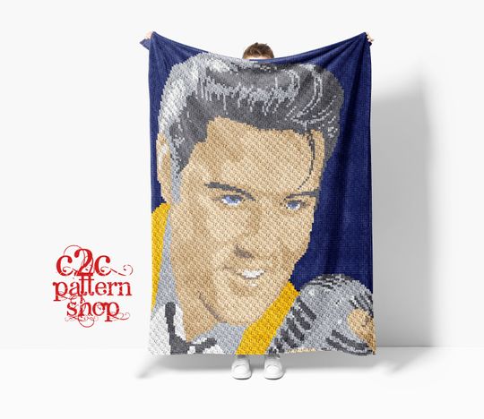 Discover Mini C2C Elvis Presley Crochet Pattern