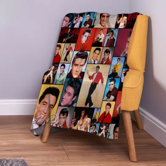Discover Elvis Presley Colour Montage Soft Fleece Throw Blanket