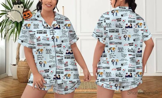 Discover Grey's A Short Pajama Set  Doctor Theme Sleepwear