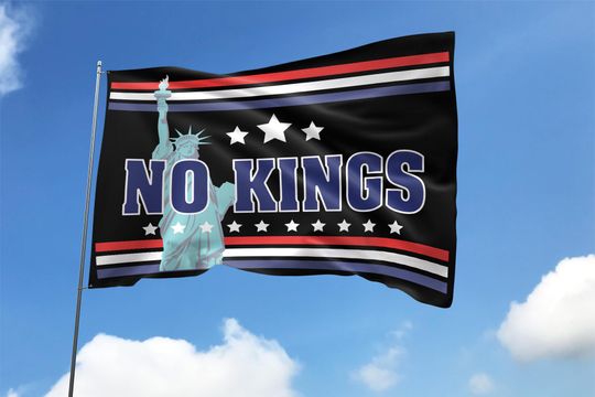 Discover No Kings In America Anti Trump House Flag, Anti Fascism Fascist MAGA Flag