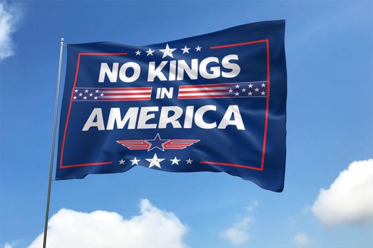Discover No Kings in America Flag, No Kings in America Protest Flag, Democracy Flag