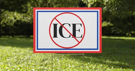 Discover Protest Yard Sign - No ICE, Activism Decor, Political Yard Sign