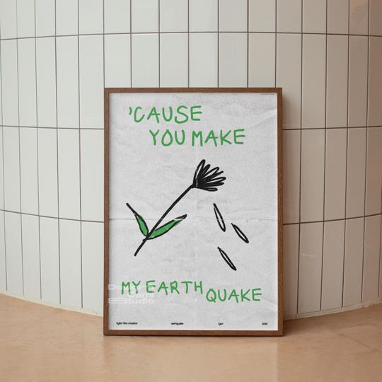 Discover EARFQUAKE Poster, Tyler the creator Poster, Digital Download Poster