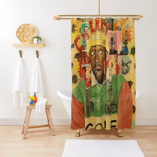 Discover boy golf  Shower Curtain