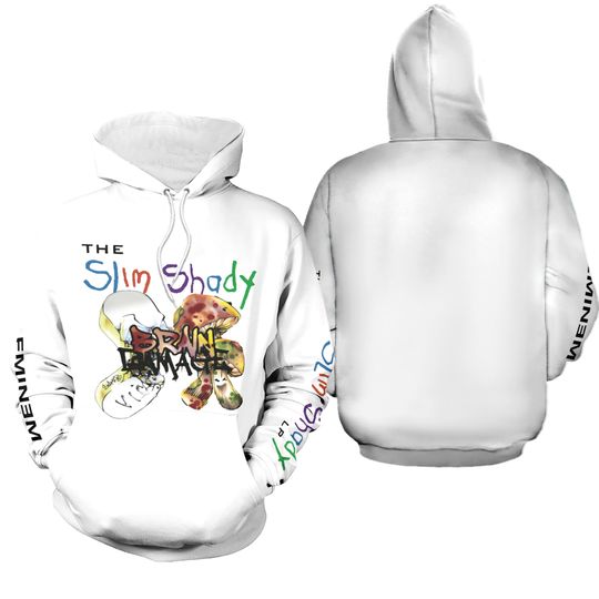 Discover Eminem Braind Damage Slim Shady Hoodie Unisex 3D