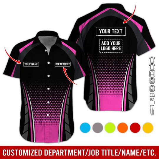 Discover Custom Work Shirt - Personalized Button Down Shirt with Name & Text