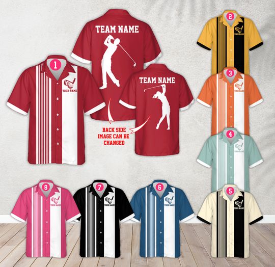 Discover Personalized Name Golf Hawaiian Shirt, Custom Color Golf Tournament