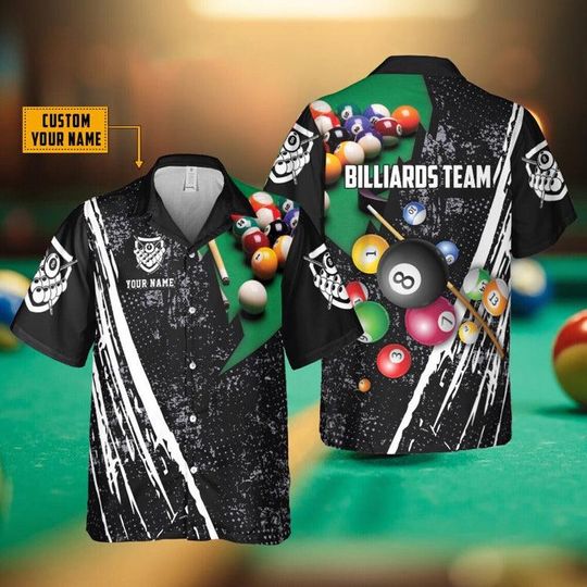 Discover Personalized Billiards Team Hawaiian Shirt, Gifts For Bachelor Party