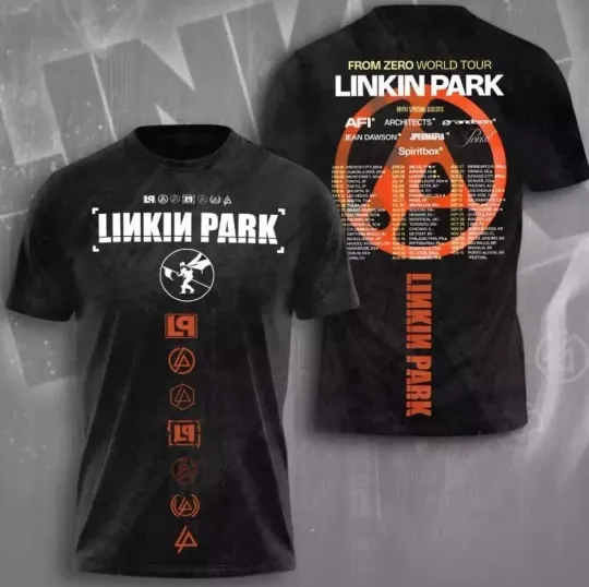 Discover Linkin Park 2025 Tour Date 3D Printed Shirt, Unisex All Size