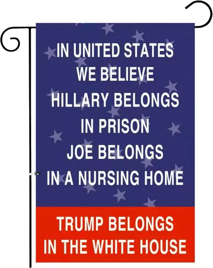 Discover Trump 2024 Garden Flag for Funny anti Biden