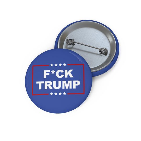 Discover F*ck Trump Pin Button, Anti Trump Pin, Not My President, MAGA Flag Parody