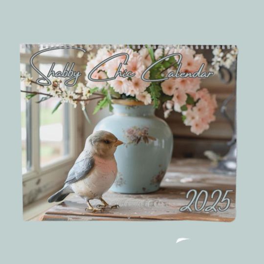 Discover Chic Calendar, Shabby Chic Calendar, 2025 Calendar