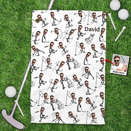 Discover Personalized Golf Photo Towel for Golfer