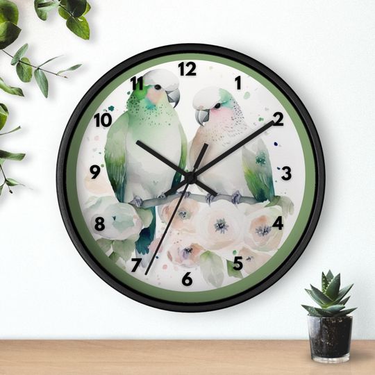 Discover Charming Parakeet Wall Clock: Unique Bird Design Timepiece for Home Decor & Gifts