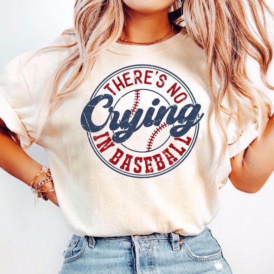 Discover There's No Crying In Baseball Shirt, Baseball Mom T-Shirt, Baseball Mama Tee