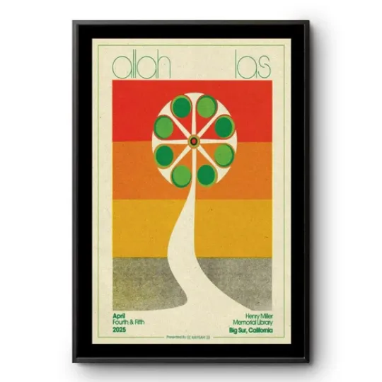 Discover NEW Allah Las Apr 4-5 2025 At Henry Miller Memorial Library Tour Poster