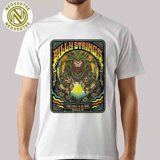 Discover Billy Strings Asheville Nc At Arena On February 6-8 And 14-16 2025 T-Shirt