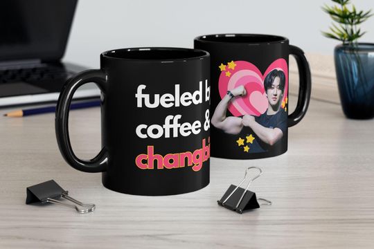 Discover Skz Changbin Biceps Black Mug, Stray Kids Ate Y2k Kpop Mug