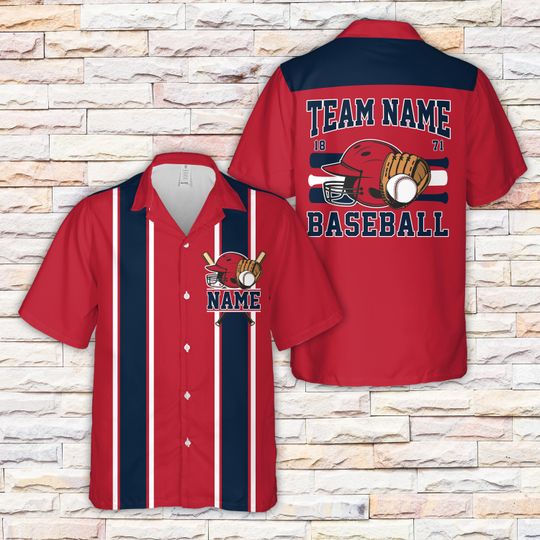 Discover Personalized Name Baseball Team Jersey Hawaiian Shirt