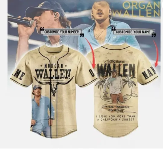 Discover Wallen Western I'm The Problem Tour 2025 Baseball Jersey