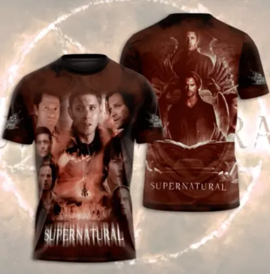 Discover Supernatural 20 Anniversary 2005-2025 Signature Thank You 3D T-Shirt