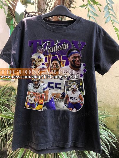 Discover Vintage 90s Style Troy Fautanu T-Shirt,