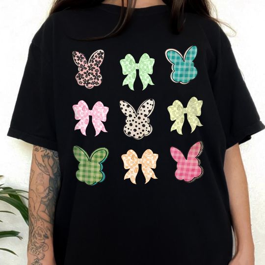 Discover Boho Easter Shirt, Spring Floral Chinoiserie Bunny Shirt, Grand Millennial Easter Shirt