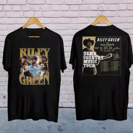 Discover Riley Green Damn Country Music Tour 2025 Shirt  Riley Green 2025 Shirt