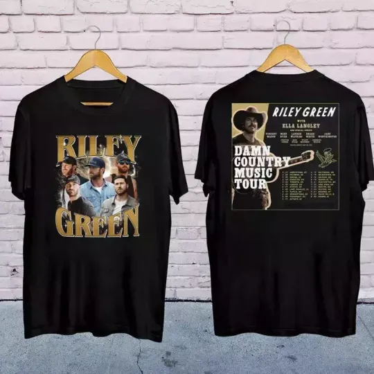 Discover Riley Green Damn Country Music Tour 2025 Shirt, Riley Green 2025 Shirt