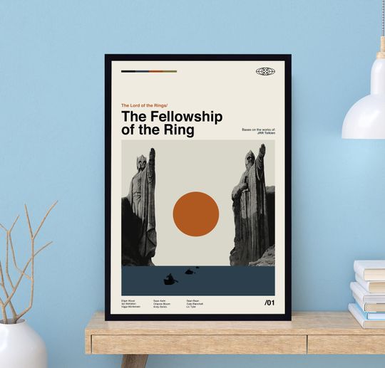 Discover The Fellowship of the Ring Poster, Lord of the Rings Poster, Movie Poster, Vintage Poster