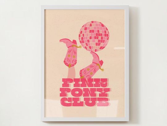 Discover Pink Pony Club Art Print, Chappell Roan Wall Art