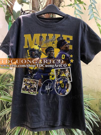 Discover Vintage 90s Style Mike Sainristil T-Shirt