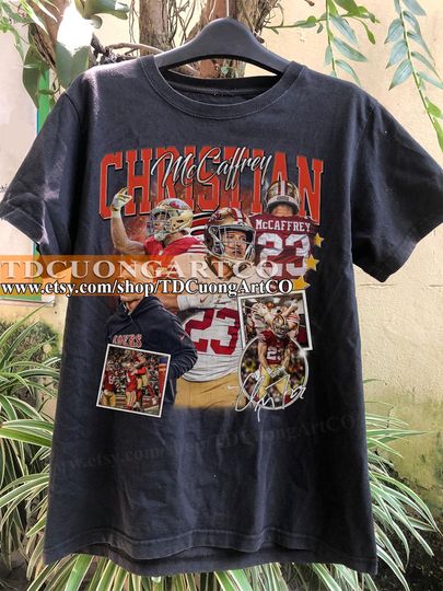 Discover Vintage 90s Style Christian McCaffrey T-Shirt