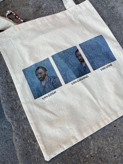 Discover Van Gogh Funny Tote Bag, Aesthetic Tote Bag, Gift for Her