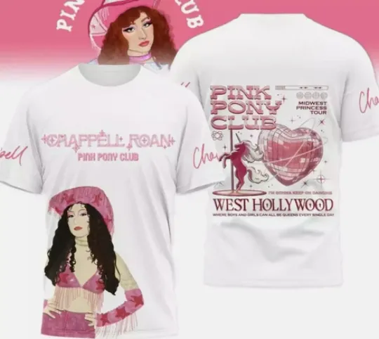 Discover Chappell Roan Midwest Princess Tour AOP 3D T-shirt