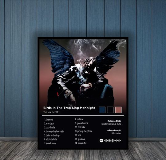 Discover Birds In The Trap Sing McKnight | Travis | Album Cover Poster