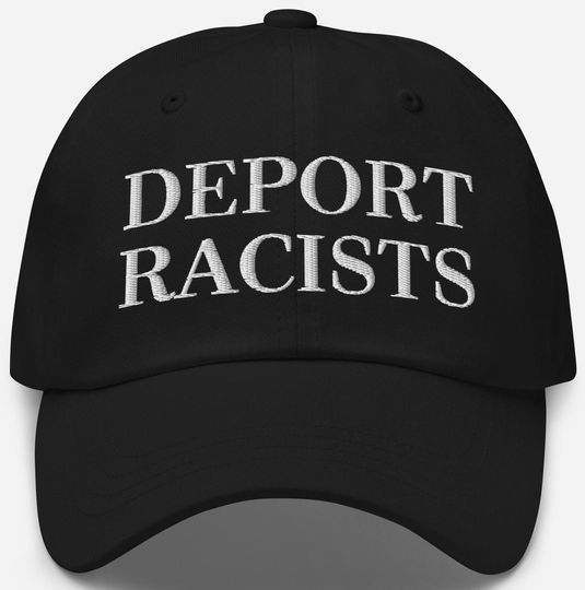 Discover Deport Racists Embroidered Hat, Antiracist Hat, Pro Immigrant Embroidered Hat