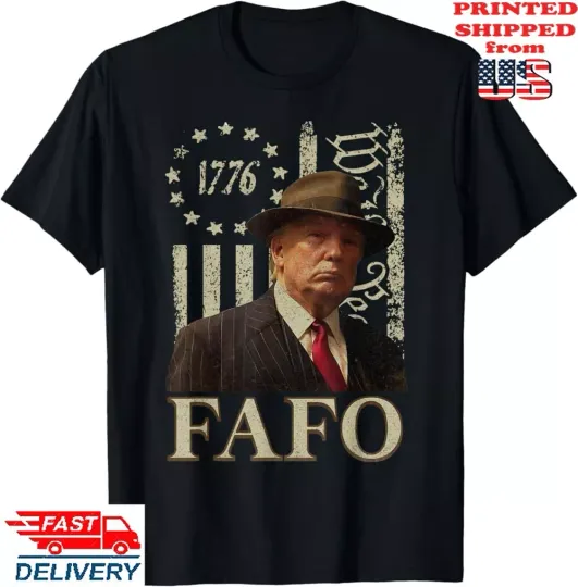 Discover Trump Fafo, Funny Fafo Trump American Flag T-Shirt