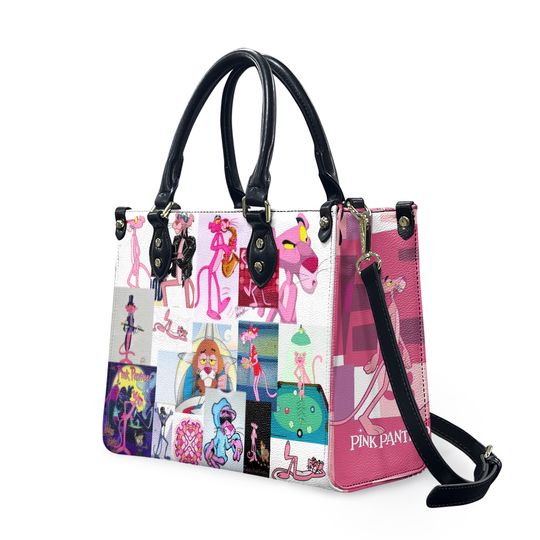 Discover Pink Panther Leather Handbag, Cartoon Panther Leather Bag