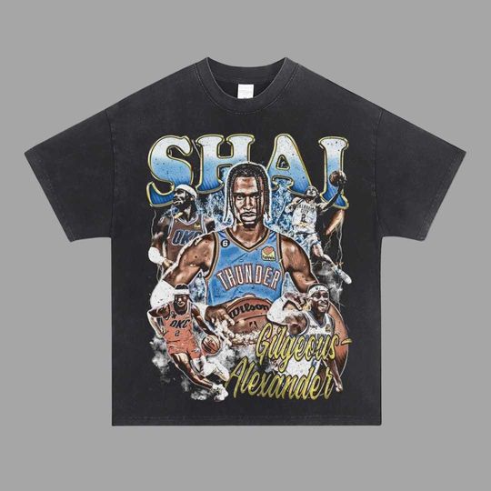 Discover Shai Gilgeous-Alexander Faded Vintage Tee Shirt