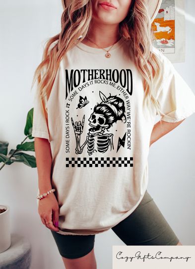 Discover Motherhood Sometimes I Rock It Sometimes It Rocks Me Shirt, Mama Shirt