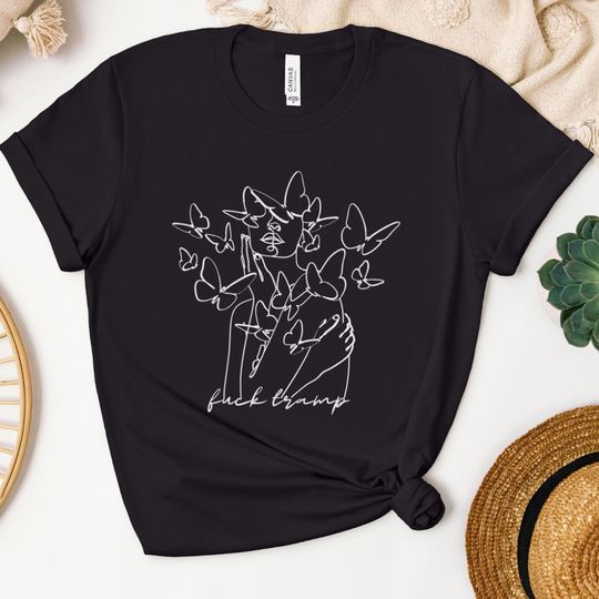 Discover Subtle F*ck Trump - Unisex Crew Neck T-Shirt, Political Tee, Feminist Shirt, Anti Trump Shirt, Republican Shirt