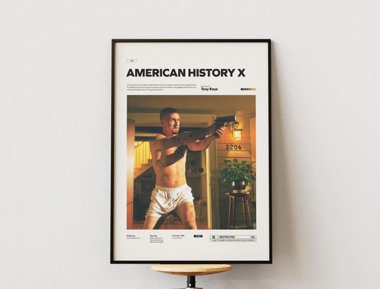 Discover American History X Film Poster, Derek Vinyard Poster Print, Alternative Movie Poster