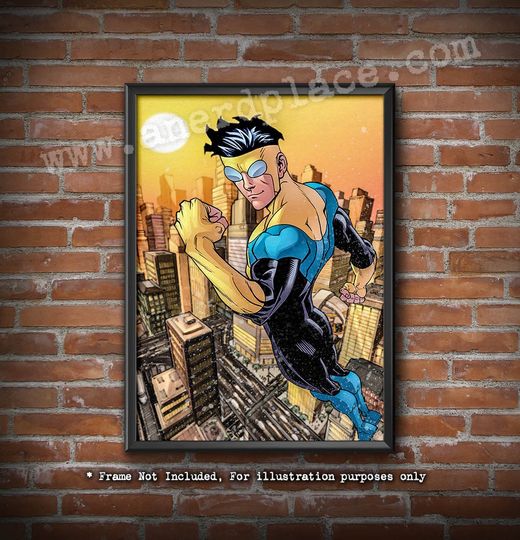 Discover Invincible v2 Comic Tribute Painted Art Print
