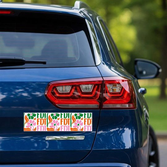 Discover Subtle Anti Trump Bumper sticker, FDT Floral Bumper sticker, Trump Hater car accessories, Feminist Resist Bumper Stickers